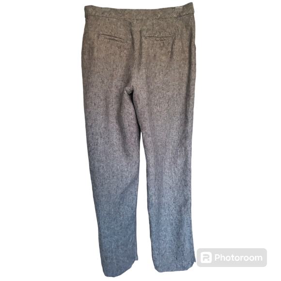 ☕ Coldwater Creek Black and White Linen Pants with Hidden Stretch-Waist Size 10 - Picture 2 of 8